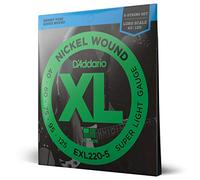 D'Addario Corde Basso Elettrico - XL EXL220-5 - 5 Corde - Lunga Scala, Super Luce, 40-125 - 1-Pacchetto