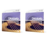 D'Addario Corde per Chitarra Acustica EJ26 Set EJ Phosphor BRZ RND WND, 11-52 (Confezione da 2)