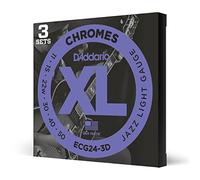 D'Addario ECG24-3D - Corde per chitarra elettrica con ferita piatta, 3 set