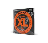 D'Addario Corde per chitarra elettrica XL, cromate, a ferita piatta, lucidate per una sensazione ultra liscia e un tono caldo e morbido, ECG23-PL, extra leggere, Plain Third, 10-48, confezione da 1