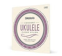 D'Addario Corde per Ukulele Clear Nylon Concert EJ65C, Set 4 Corde