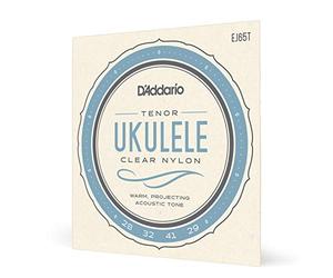 D'Addario Corde per Ukulele Clear Nylon Tenore EJ65T, Set 4 Corde