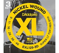 D'Addario E-Guit.Strings EXL125-3D 09-46 Nickel Wound 3 Sets - Corde per chitarra elettrica