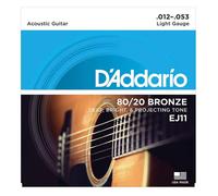 D'Addario EJ11 Regular Light Gauce Corde x Chitarra Acustica 12-53 Bronzo 80/20