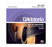 D'Addario EJ13 80/20 Custom Light 11-52 Corde in Bronzo x Chitarra Acustica