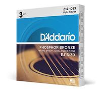 D'Addario EJ16 Phosphor Bronze L 3D (3 sets)