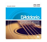 D'addario EJ16 Phospore Bronze Muta Corde per chitarra acustica scalatura 12-53