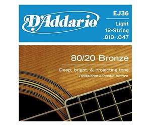 D'ADDARIO EJ36 CORDE CHITARRA ACUSTICA 10-47