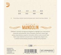 D'ADDARIO EJ80 CORDE PER OCTAVE MANDOLIN PHOSPHOR BRONZE 12-46