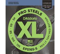 Corde D’Addario EPS165-5 ProSteels per basso, 5 corde, Custom Light, 45-135, Long Scale