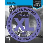 D'Addario Corde Chitarra Elettrica - EXL115BT - Set Corde per Chitarra Elettrica per Ferita Nichel - 6 Corde - Tensione media ed equilibrata, 11-50 - 1-Paccetto