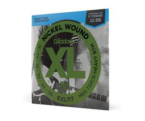 D'Addario EXL117 Medium Top/Extra Heavy Bottom Corde x Chitarra Elettrica 11-56