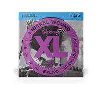 D'Addario EXL120 Super Light 9-42 Corde per Chitarra Elettrica rivestite Nickel