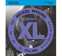 D'Addario Corde Basso Elettrico - XL EXL280-4 Corde - Lunga Scala, Piccolo Bass, 20-52 - 1-Pacchetto