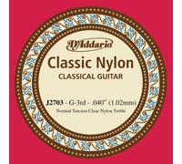 Corda Singola d'Addario J2703 in Nylon per Chitarra Classica, Adatta per Studenti, Tensione Normale, Terza Corda