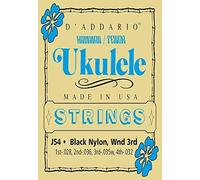 D'Addario J54 Tenor Ukulele Silver/Black Nylon