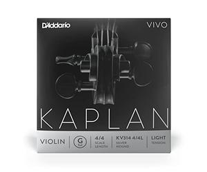 D'Addario Kaplan Vivo - Singola corda Sol per violino, scala 4/4, tensione leggera