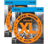 D'Addario Nickel Wound Electric Guitar Strings EXL110, Regular Light, 10-46 2 confezione