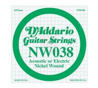 Corda singola D’Addario NW038 per chitarra elettrica, Nickel Wound, .038
