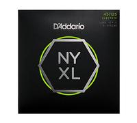 D'Addario NYXL45125 - Corde avvolte in nickel per basso a 5 corde, scalatura leggera gli alti/media per i bassi, scala lunga, 45-125