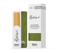 D'Addario Organic Reserve Baritone Ance per Sassofono - Ance per Sax - La prima e unica Ancia Biologica - 4.0 La Forza, 10 Pacchetto