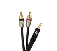 D'Addario PW-MP-05 Cavo Planet Waves con 1 Connettore Jack mini Stereo e 2 Connettori RCA, 1,5 mt