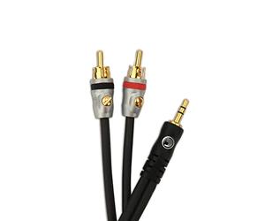 D'Addario PW-MP-05 Cavo Planet Waves con 1 Connettore Jack mini Stereo e 2 Connettori RCA, 1,5 mt