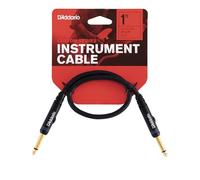 D'Addario PW-PC-01 Cavo per Strumenti Con Tappi Dorati, 0.305 m, Nero