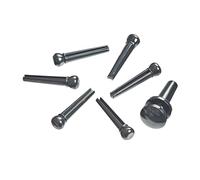 D'Addario PWPS9 7 Pioli per Ponte Stampati a Iniezione e 1 Bottone Planet Waves, Nero