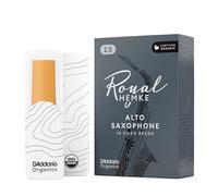 D'Addario Royal | Ance per Sax Alto Hemke Organic, Forza 2.5, Confezione da 10