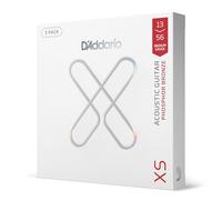 D'Addario XSAPB1356-3P - Corde per chitarra acustica rivestite in bronzo fosforoso XS, massima durata con una sensazione liscia e un tono eccezionale, per chitarre a 6 corde, 13-56 M, confezione da 3