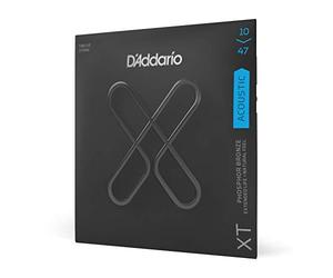 D'Addario XT Phosphor Bronze Corde per Chitarra Acustica 10-47, 12 Corde | Le corde XT offrono una lunga durata, un tono naturale, stabilità di accordatura e una maggiore resistenza alla rottura.