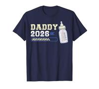 Daddy 2026, Annuncio di Un Bambino, Padre in Attesa Maglietta, Uomo, Navy, L