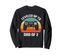 Daddy Again Leveled Up to Dad of 2 Gamer Controller Design Felpa
