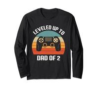 Daddy Again Leveled Up to Dad of 2 Gamer Controller Design Maglia a Manica