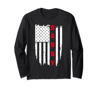 Daddy American Flag Patriotic Funny Fathers Day Maglia a Manica