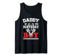 Daddy Birthday Boy Divertente Compleanno Auto da Corsa Pit Crew Canotta