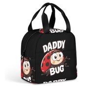 Daddy Bug - Borsa termica per il pranzo, a tenuta stagna, motivo coccinella, per lavoro, viaggi all'aperto