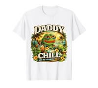 Daddy Chill Funny Viral TIK Trending Meme Distressed Maglietta