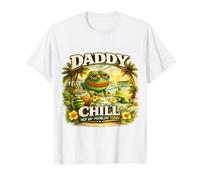 Daddy Chill Funny Viral TIK Trending Meme Distressed Maglietta