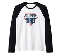 Daddy Dad Tee Shirt, Happy Father's Day, Super Best Graphic Maglia con Maniche Raglan