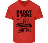 Daddy E Figli Migliori Amici Festa Del Papà Maglietta In Cotone A V