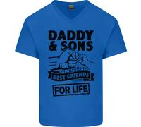 Daddy E Figli Migliori Amici Festa Del Papà Maglietta In Cotone A V