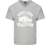 Daddy E Figli Migliori Amici Per La Vita Maglietta In Cotone A V Per Uomo