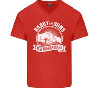 Daddy E Figli Migliori Amici Per La Vita Maglietta In Cotone A V Per Uomo