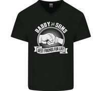 Daddy E Figli Migliori Amici Per La Vita Maglietta In Cotone A V Per Uomo