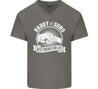 Daddy E Figli Migliori Amici Per La Vita Maglietta In Cotone A V Per Uomo