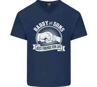 Daddy E Figli Migliori Amici Per La Vita Maglietta In Cotone A V Per Uomo