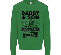 Daddy E Figlio Migliori Amici Felici Giornata Del Padre Felpa Per Bambini