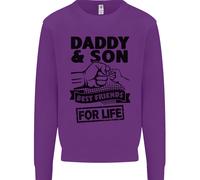 Daddy E Figlio Migliori Amici Felici Giornata Del Padre Felpa Per Bambini